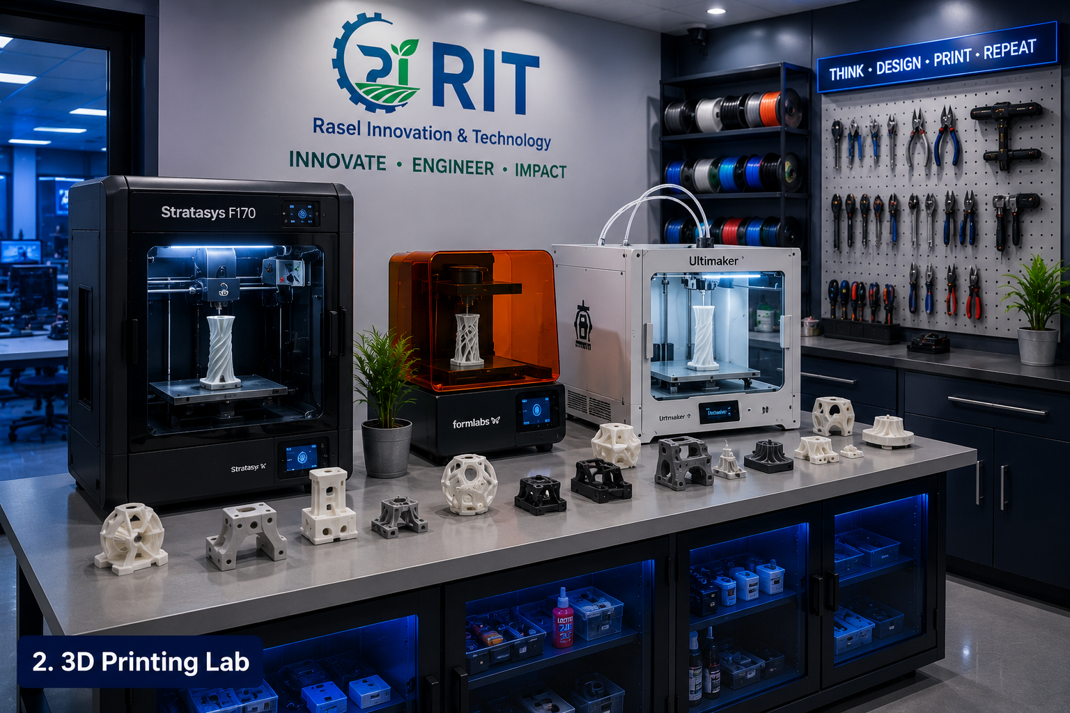 3D printing laboratory, illustrative image