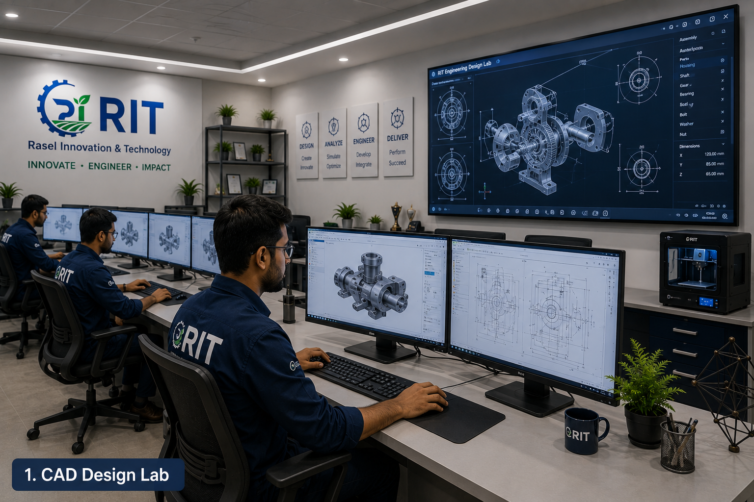 CAD design laboratory, illustrative image