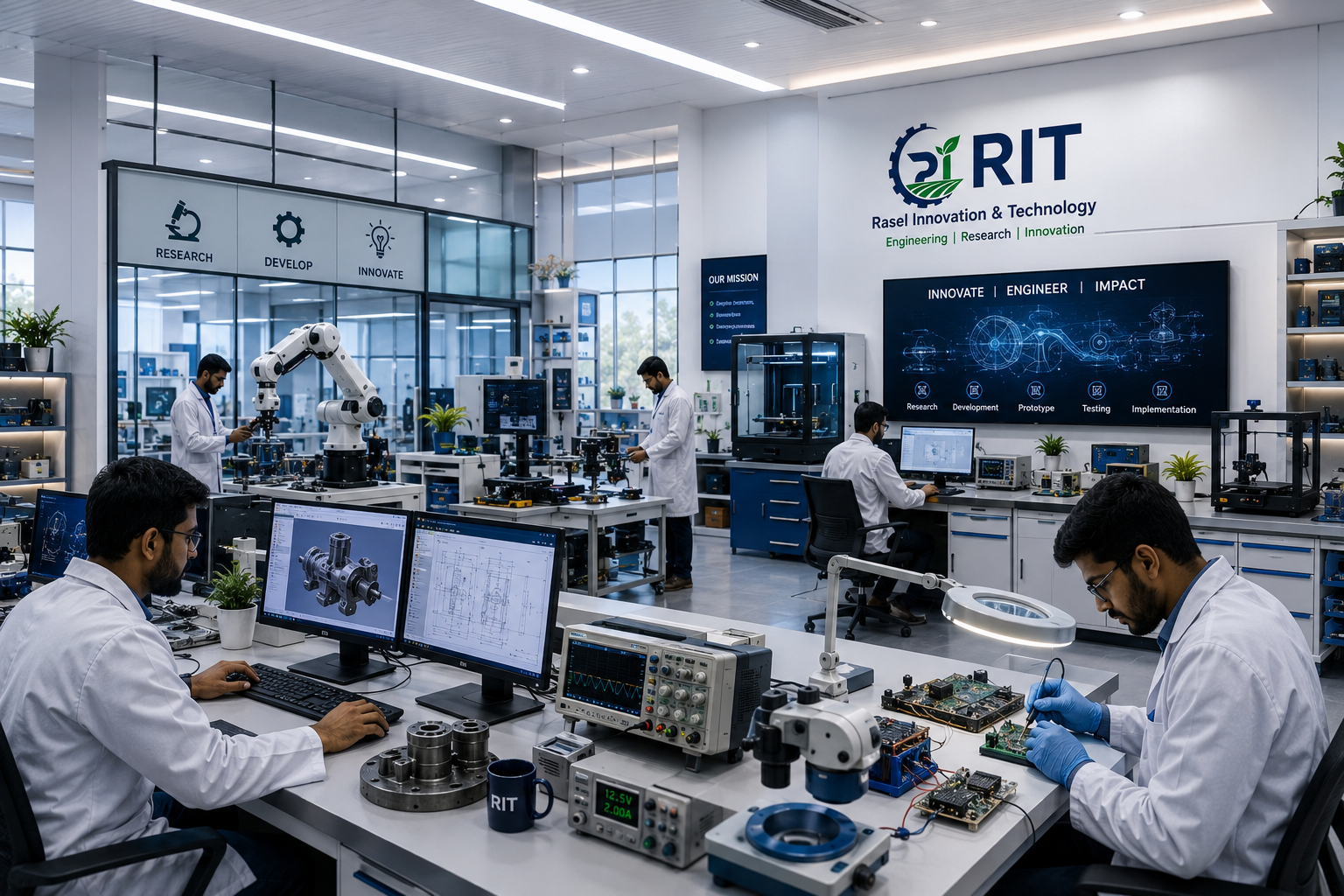 Research and development laboratory, illustrative image